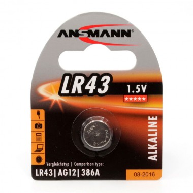 Ansmann LR43/386/186/AG12 1.5V alkalna baterija