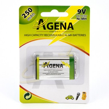Agena Energy 9V 250mAh Ni-MH punjiva baterija