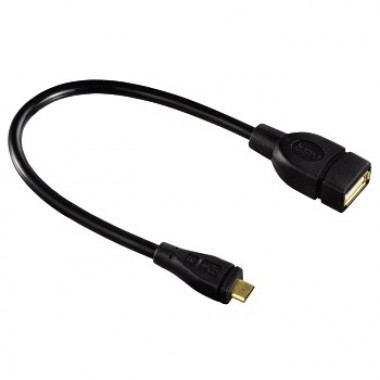 Hama 78426 USB kabl, micro-B muski na USB-A zenski, 15cm