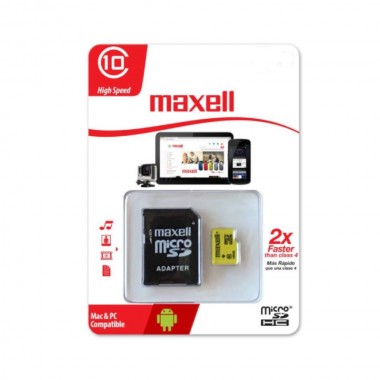 Maxell microSDHC 8GB Class 10 + adapter memorijska kartica