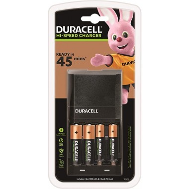 Duracell CEF27 punjač baterija sa 2 AA 1300mAh i 2 AAA 750mAh punjive baterije