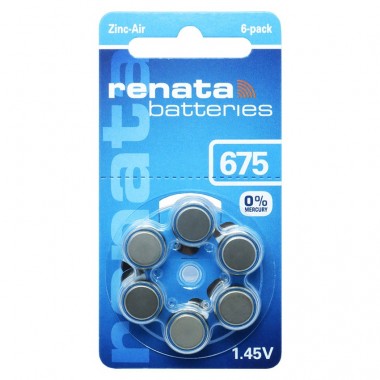Renata ZA 675 1.4V 6/1 baterija za slušni aparat