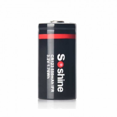 Soshine CR123-3.2-500 3.2V 500mAh LiFePO4 punjiva baterija za zaštitnom elektronikom