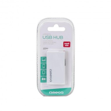 Omega OUH24BBW beli USB hub 2.0 4-port