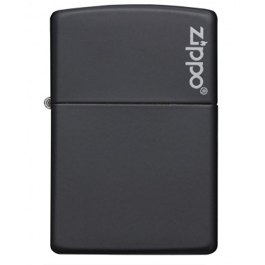 Zippo 218ZL Matte Black Zippo Logo upaljač