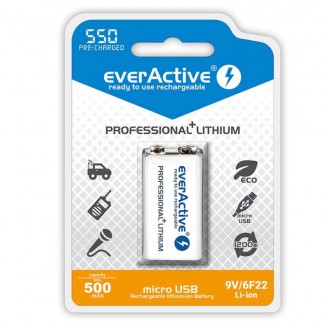 EverActive EVHR22-550 9V (7.4V) 550mAh Li-ion punjiva baterija