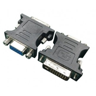 Gembird A-DVI-VGA-BK Adapter DVI-A 24-pin muški na VGA 15-pin HD (3 rows) ženski, crni DVI-I