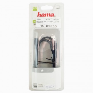 Hama 54587 USB Kabl USB A na MICRO USB B 0.75M
