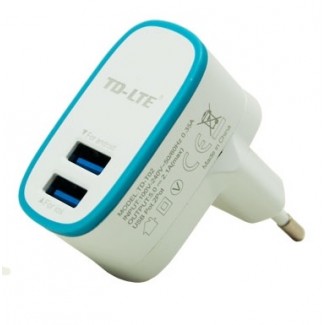Vip Powerful TD-LTE TD-T02 Dual USB (2.1A) beli kućni punjač