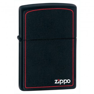 Zippo 218ZB Matte Black/Red Border upaljač