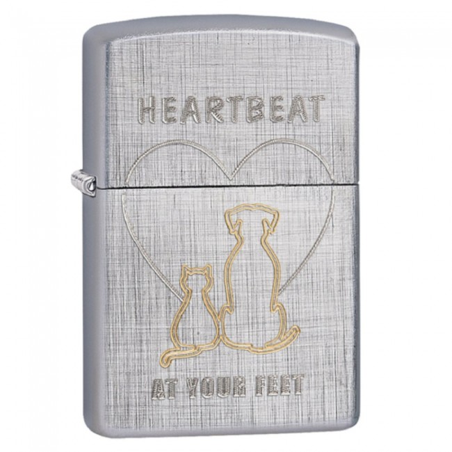 Zippo 29258 Classic Heartbeat at Your Feet Lighter (Cat and Dog) upaljač
