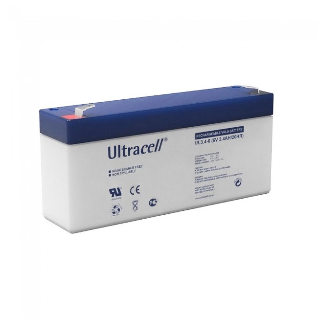 Ultracell UL3.4-6 6V 3.4Ah SLA stacionarni akumulator