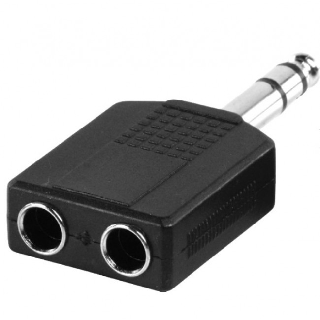 Adapter AC7 1x6.3mm stereo utikač -2x6.3mmm uticnica