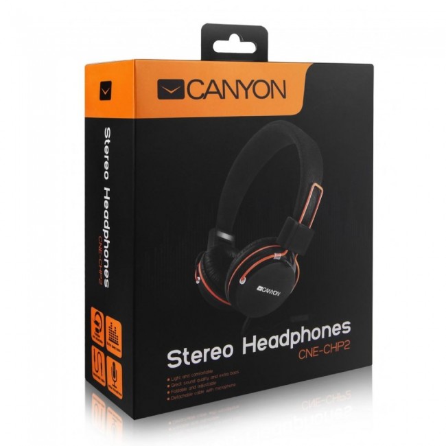 Canyon CNE-CHP2 crne slušalice sa mikrofonom