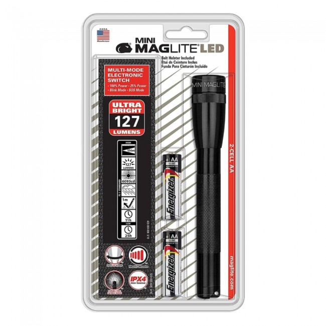 Maglite SP2201HL mini LED baterijska lampa 2xAA (crna)