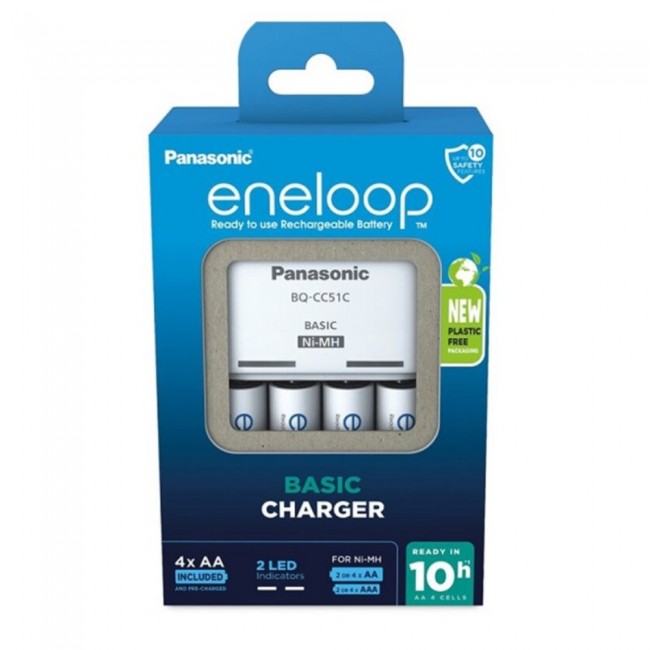 Panasonic eneloop BQ-CC51E + 4 AA 2000mAh (10h) punjač baterija