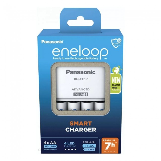 Panasonic eneloop BQ-CC17 + 4 AA 2000mah punjač baterija