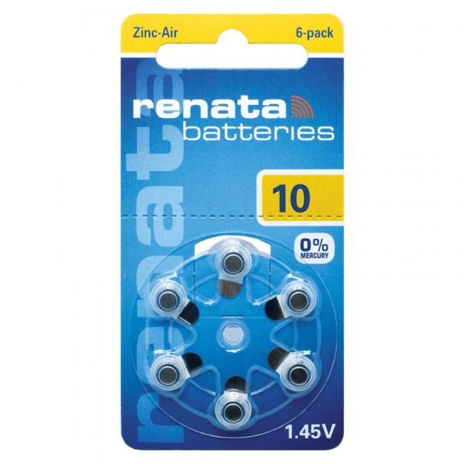 Renata ZA 10 1.4V 6/1 baterija za slušni aparat