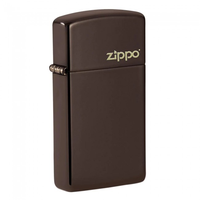 Zippo 49266ZL Slim Brown Zippo Logo upaljač