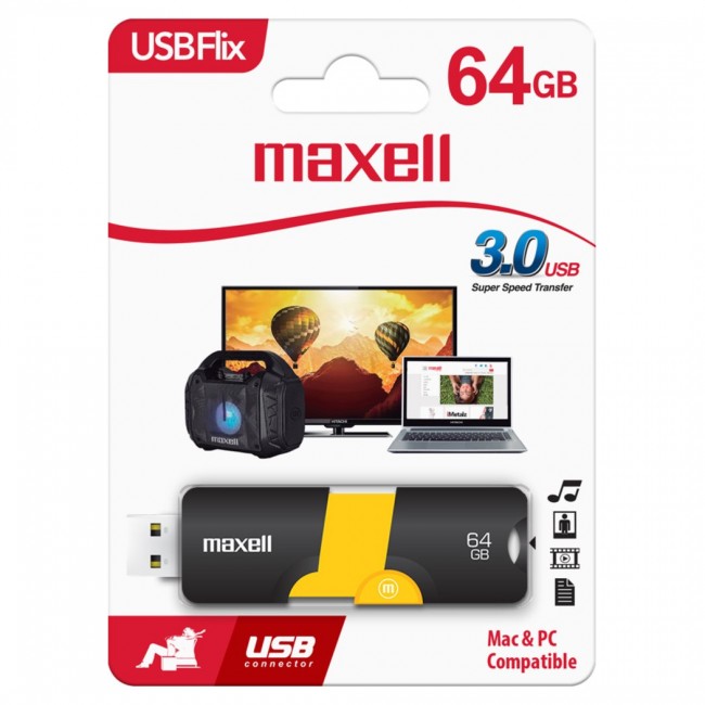 Maxell USB Flix 64GB 3.0 Flash Drive