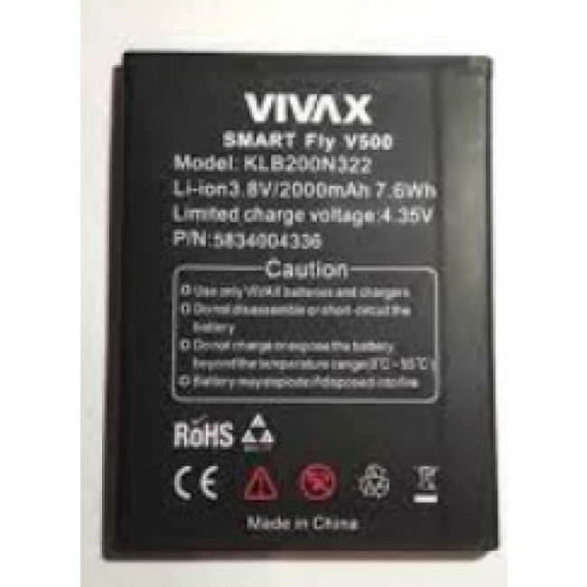 Vivax KLB200N322 Smart Fly V500 3.8V 2000 mAh Li-ion baterija za mobilni telefon
