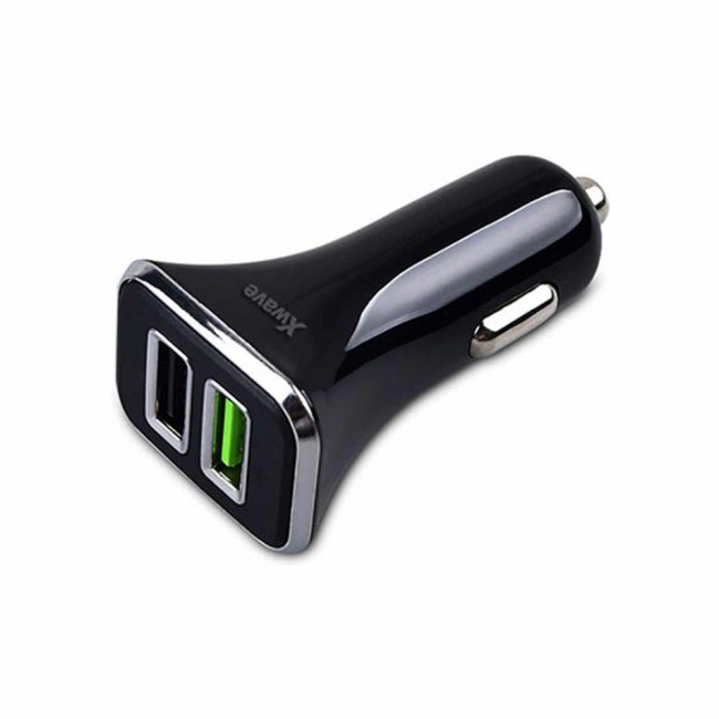 Xwave C22-2 USB brzi auto punjač/Dual 2xUSB/3,1A/2A utičnica/5 do 12V/Crna