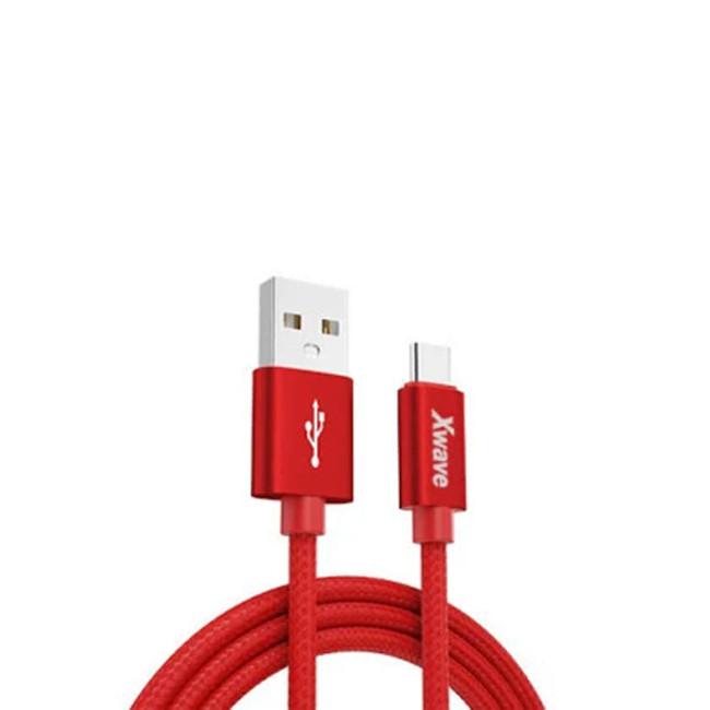 Xwave USB kabl TIP-C/USB 3.0 (tip A-muski)-USB 3.1 (TIP C-muski)/duzina 2m/3A/Aluminium /crveni upleteni